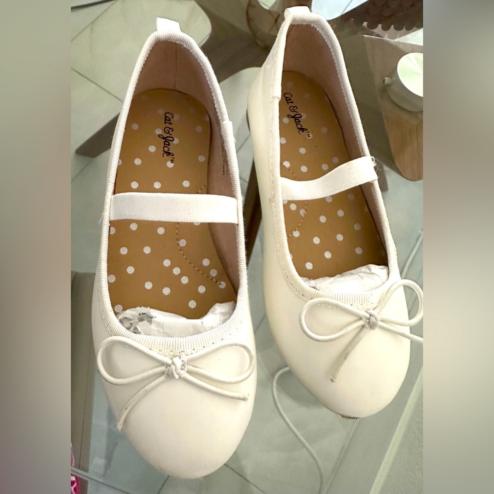 Cat & Jack Girls Shoes Size 10T White
